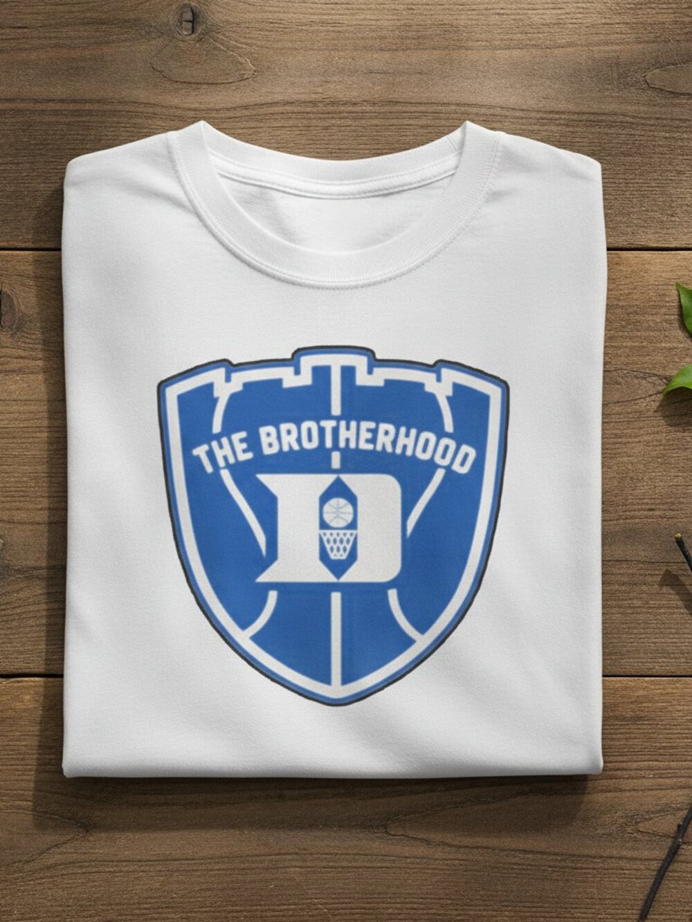 Blue Basketball Brotherhood Graphic Tee White College Sports Inspired Shirt